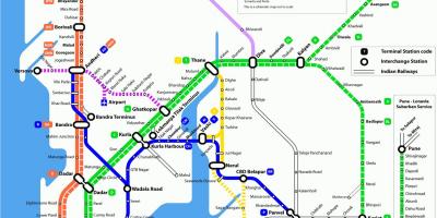 Mumbai ადგილობრივი რკინიგზის რუკა