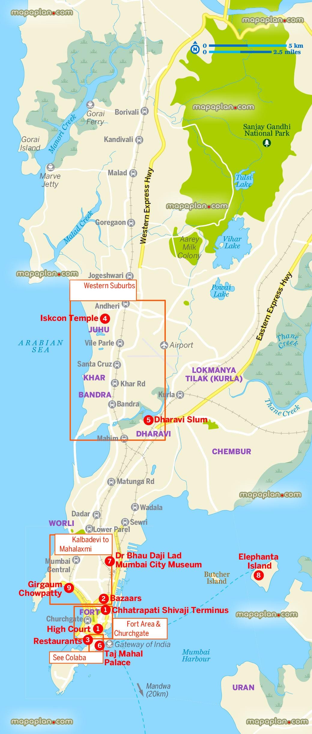 რუკა უფრო დიდი Mumbai