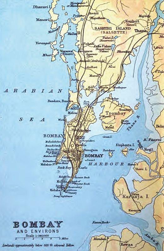 ძველი რუკა Mumbai