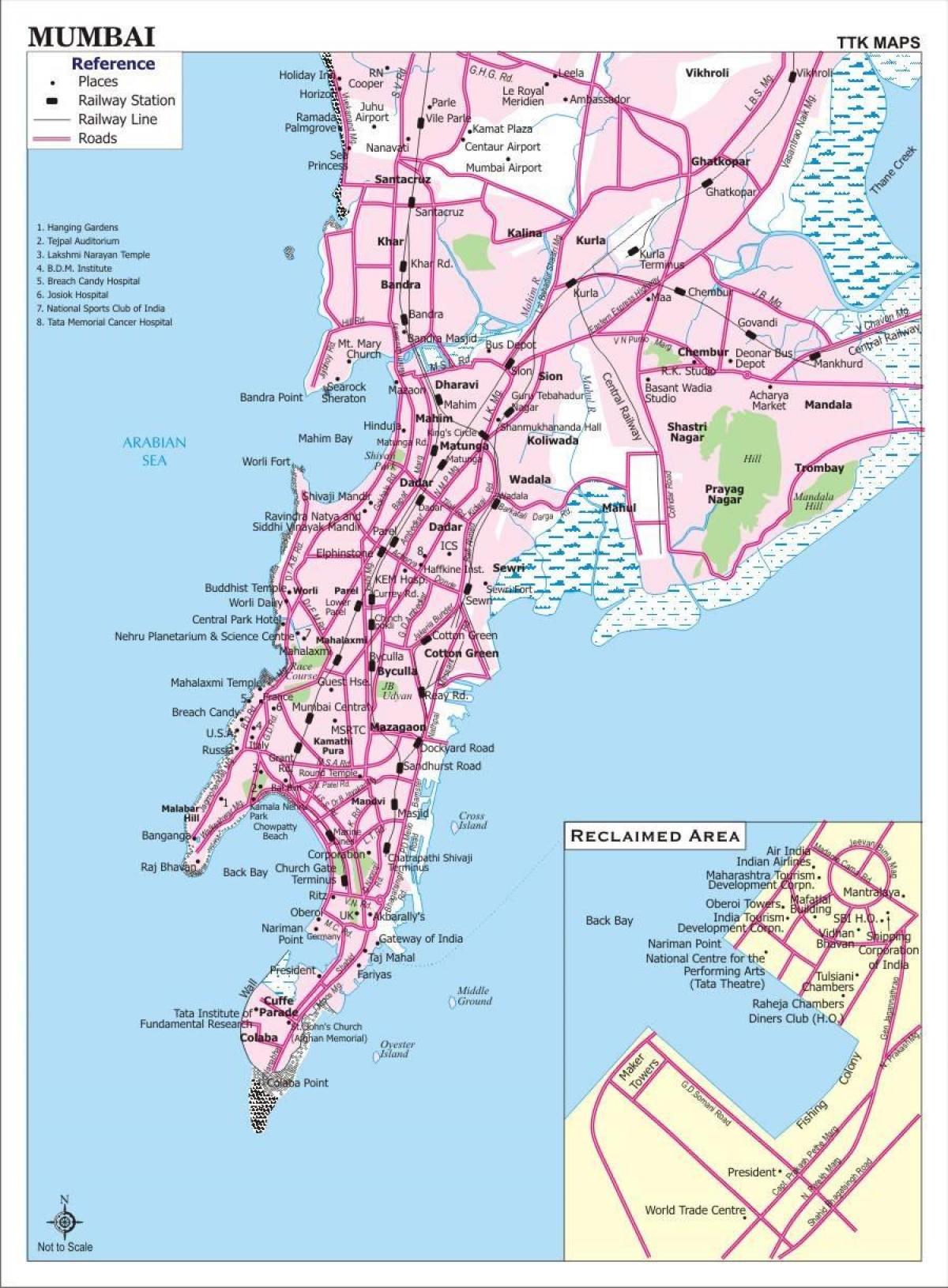 რუკა Bombay ქალაქი