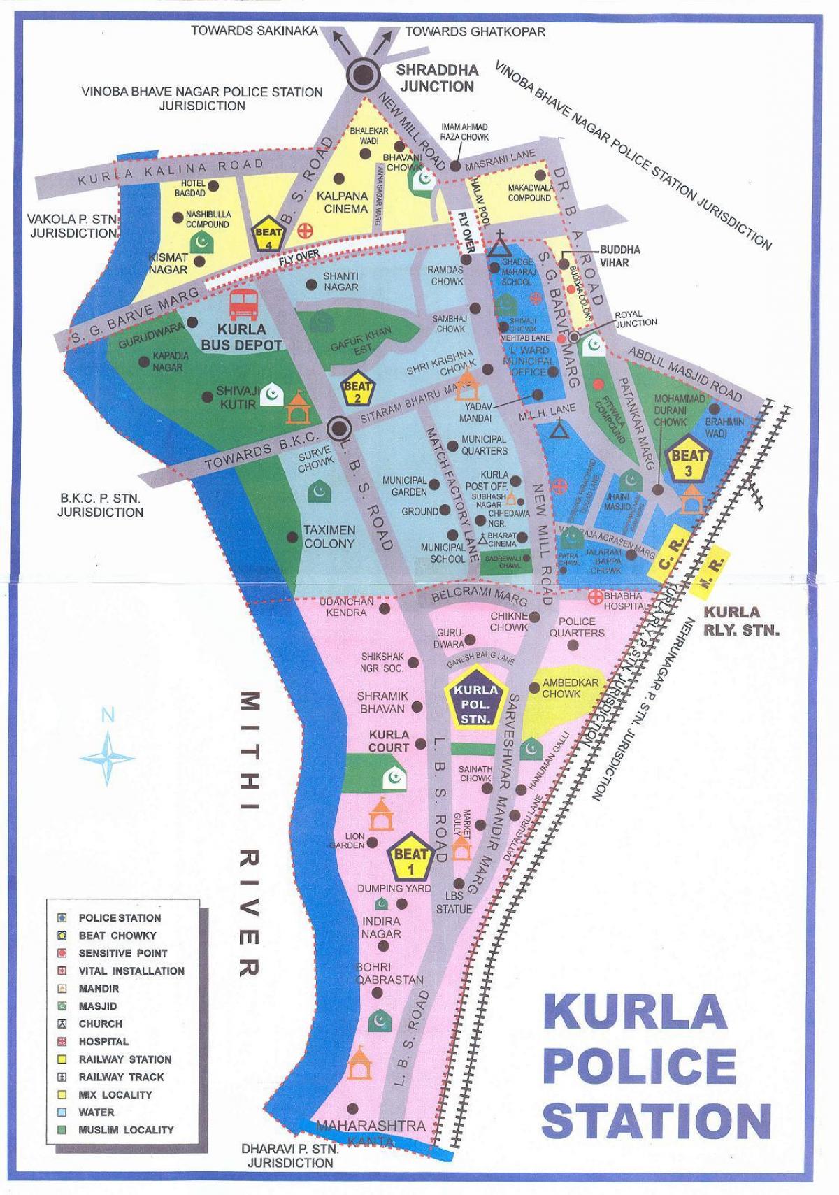 რუკა მუმბაიში Kurla