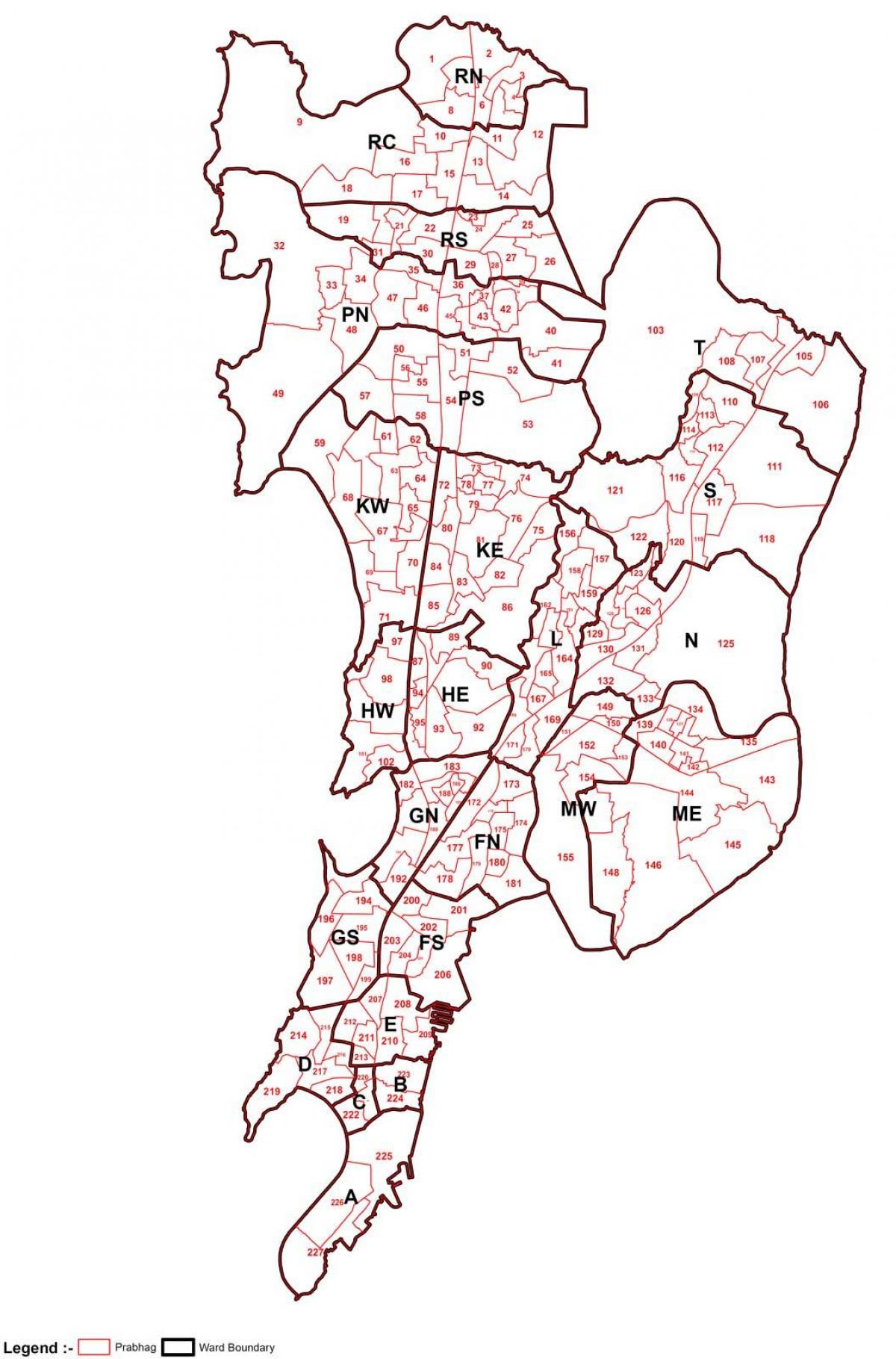 პალატაში რუკა Mumbai