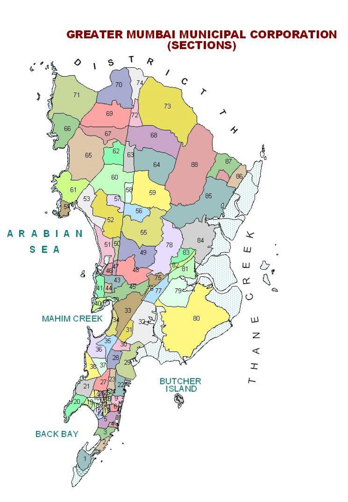პოლიტიკური რუკა Mumbai