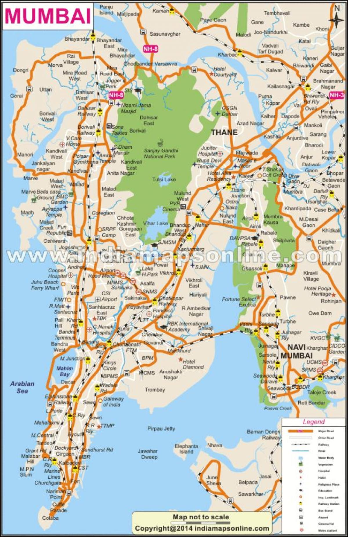 სრული რუკა Mumbai