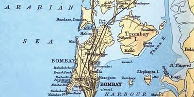 ძველი რუკა Mumbai