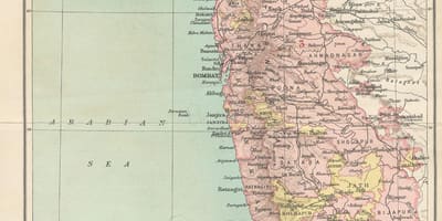 რუკა Bombay პრეზიდენტობის