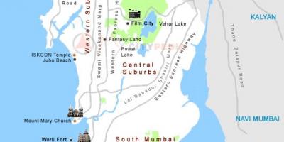 Bombay ქალაქის ტურისტული რუკა