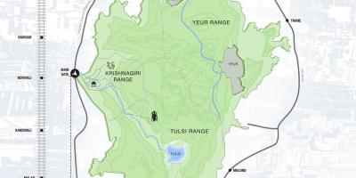 Borivali ეროვნული პარკის რუკა